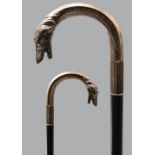 Jugendstil-Spazierstock mit Silberknauf / cane with silver knob