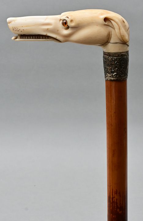 Spazierstock mit Elfenbeinknauf / Cane with ivory knob - Image 2 of 7