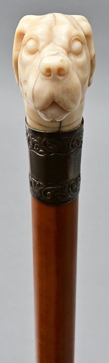 Spazierstock mit Elfenbeinknauf / Cane with ivory knob - Image 5 of 7