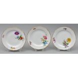 Drei Abendbrotteller, Meissen / Three dinner plates, Meissen