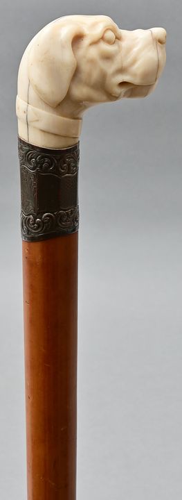 Spazierstock mit Elfenbeinknauf / Cane with ivory knob - Image 3 of 7