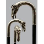 Spazierstock mit Silbergriff / Cane with silver handle