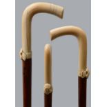 Spazierstock mit Elfenbeingriff / Cane with ivory handle