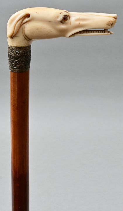 Spazierstock mit Elfenbeinknauf / Cane with ivory knob - Image 6 of 7