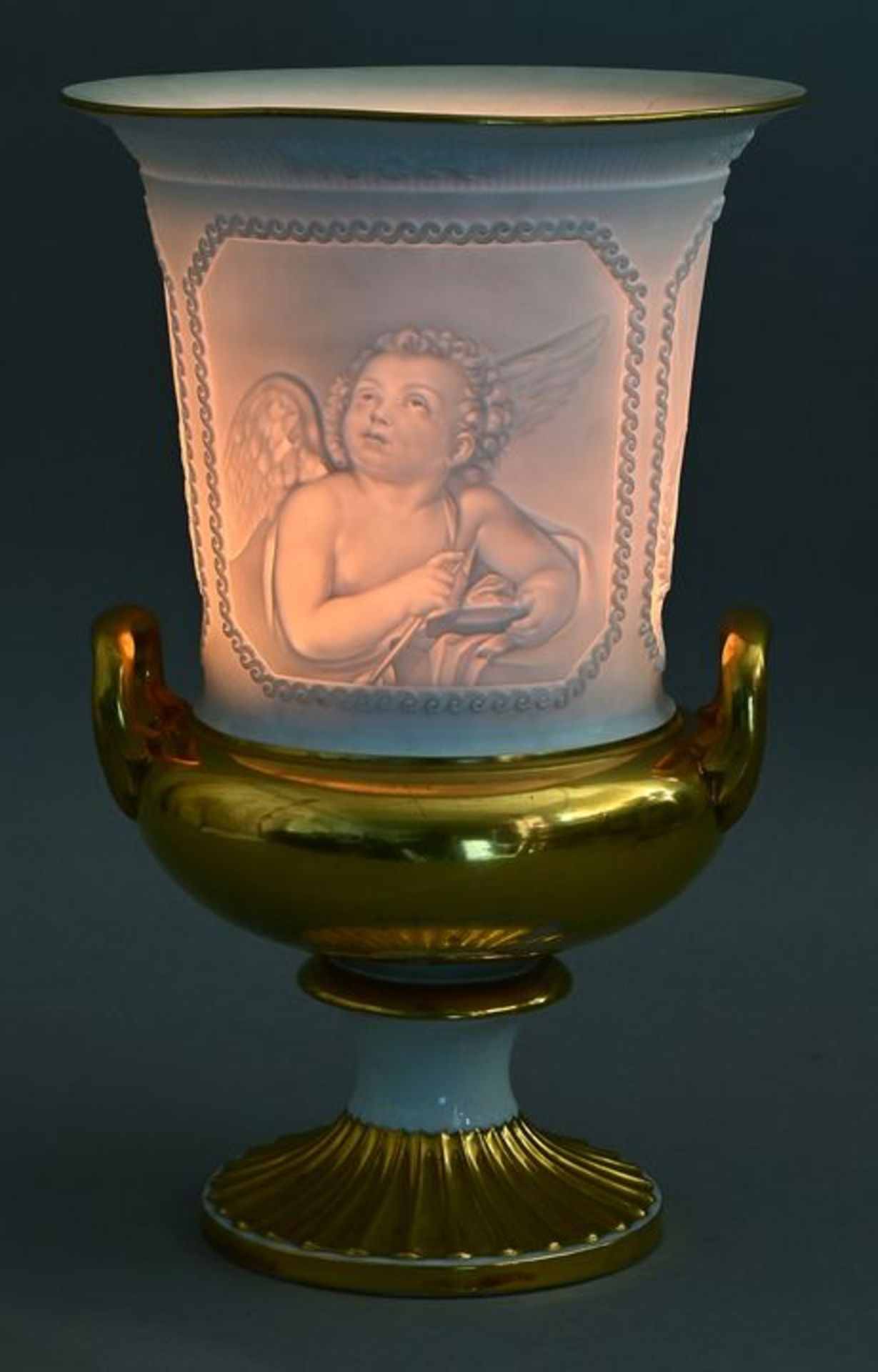 Vase mit Lithophanie/ lithophanic vase