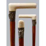 Spazierstock mit Elfenbeingriff / Cane with ivory handle