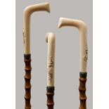 Spazierstock mit Elfenbeingriff / Cane with ivory handle