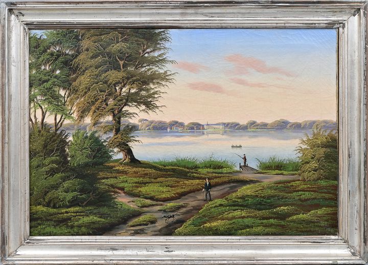 Monogrammist SN, Landschaft mit Wasserschloss / Lanscape - Image 4 of 5