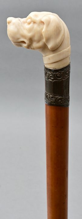 Spazierstock mit Elfenbeinknauf / Cane with ivory knob - Image 7 of 7