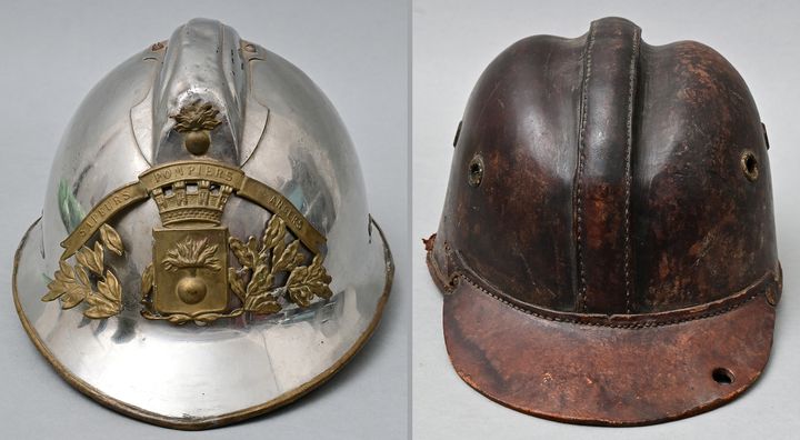 Helme Feuerwehr und Bergbau/ two helmets