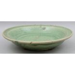 Platte grüne Glasur/ greenware plate