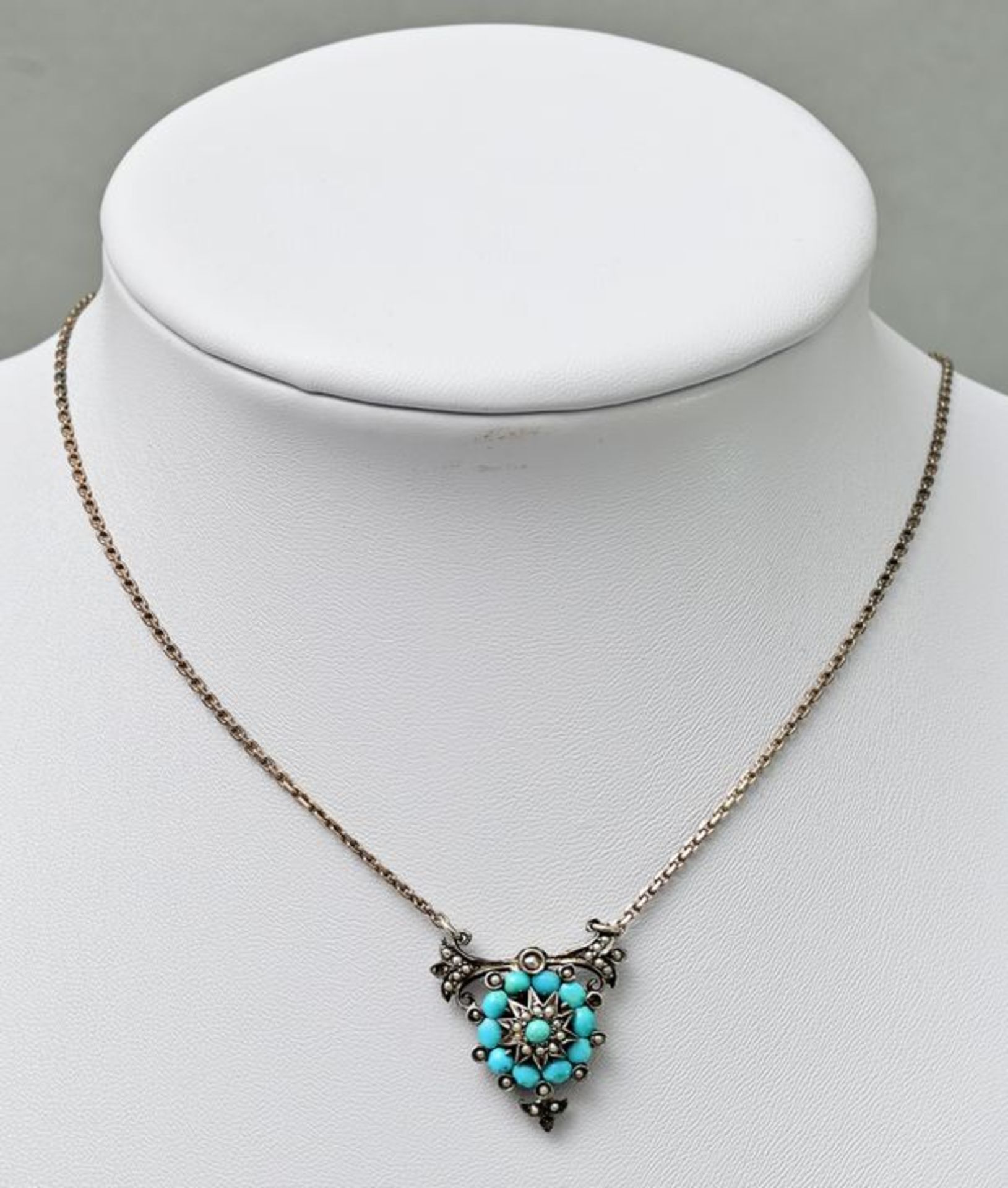 Biedermeier-Kette/ necklace with pendant