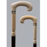 Spazierstock mit Elfenbeingriff / Cane with ivory handle