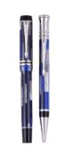 PARKER, DUOFOLD, BLUE MOSAIC FOUNTAIN PEN AND BALL POINT