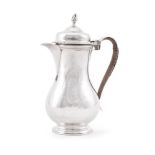 A LATE VICTORIAN SILVER BALUSTER COFFEE JUG, JAMES PARKES