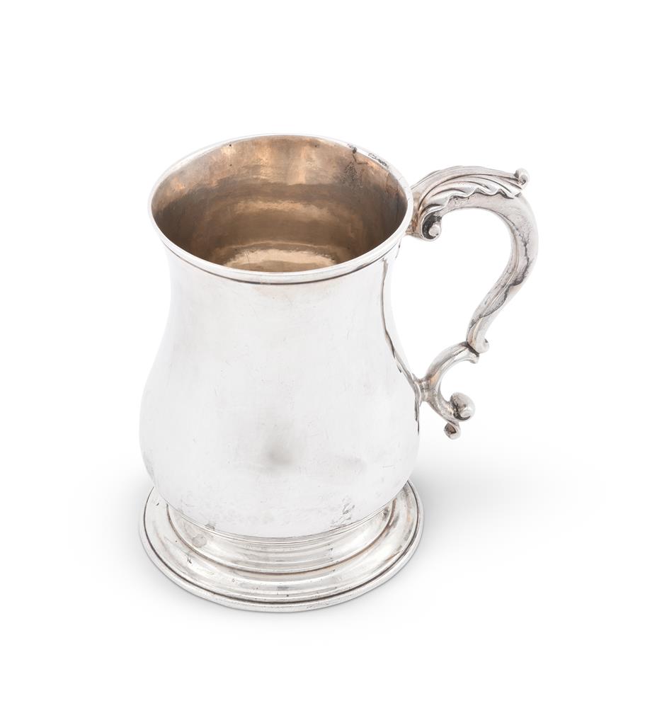 AN EARLY GEORGE III SILVER BALUSTER MUG, ABRAHAM PORTAL