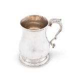 AN EARLY GEORGE III SILVER BALUSTER MUG, ABRAHAM PORTAL