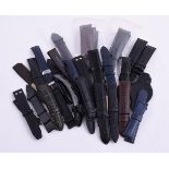 A COLLECTION OF LEATHER WATCH STRAPS