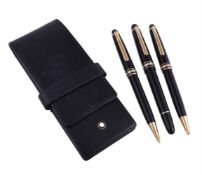 MONTBLANC, MEISTERSTUCK, FOUNTAIN PEN, BALL POINT AND PENCIL SET