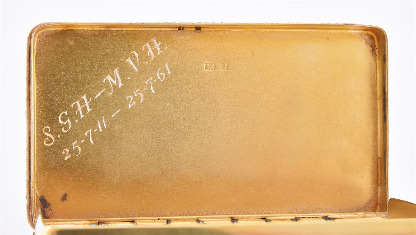 A SILVER GILT RECTANGULAR BOX RETAILED BY ASPREY, MAKER'S MARK GHR (NOT TRACED) - Image 3 of 4