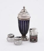 A COLLECTION OF SILVER MOUNTED ITEMS