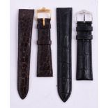 Y ROLEX, TWO LEATHER WATCH STRAPS