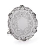 A VICTORIAN SILVER SALVER, EDWARD BARNARD AND JOHN BARNARD