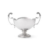 A SILVER TWIN HANDLED BOWL, WALKER & HALL