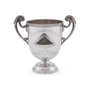A SILVER TWIN HANDLED TROPHY CUP, SEARLE & CO. LTD