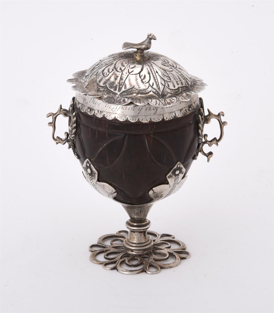 A SILVER MOUNTED COCONUT CUP, UNMARKED - Image 2 of 2