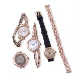 FOUR ASSORTED WRIST WATCHES