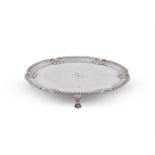 A GEORGE III SILVER SHAPED CIRCULAR SALVER, RICHARD RUGG II