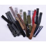 A COLLECTION OF NATO STYLE STRAPS
