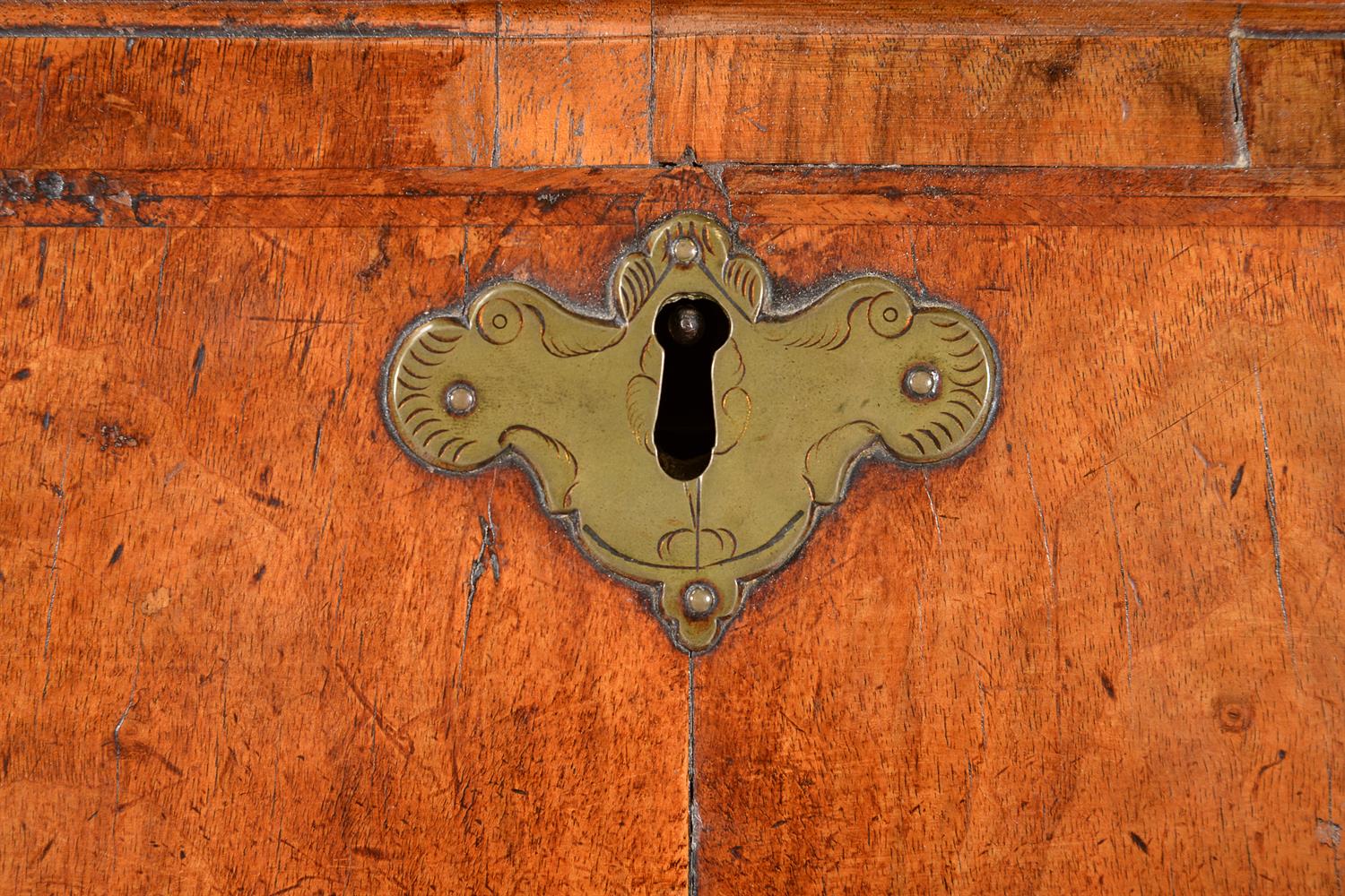 A George II walnut and pine chest on chest - Image 2 of 3