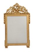 A gilt wood mirror