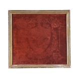 A Victorian Diamond Jubilee crimson velvet fragment