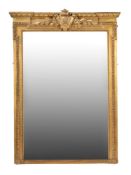 A William IV giltwood overmantel mirror