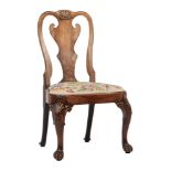 A George II walnut side chair