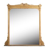 A Victorian giltwood and composition wall mirror
