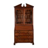 A George III mahogany bureau bookcase