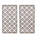 A pair of wrought Iron panels