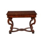 A Dutch walnut and marquetry inlaid writing desk