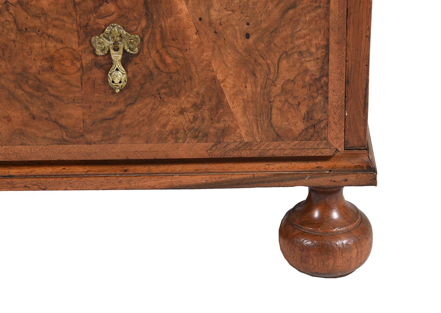 A George II walnut and feather banded bureau - Image 4 of 4