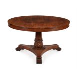 Y A George IV rosewood centre table