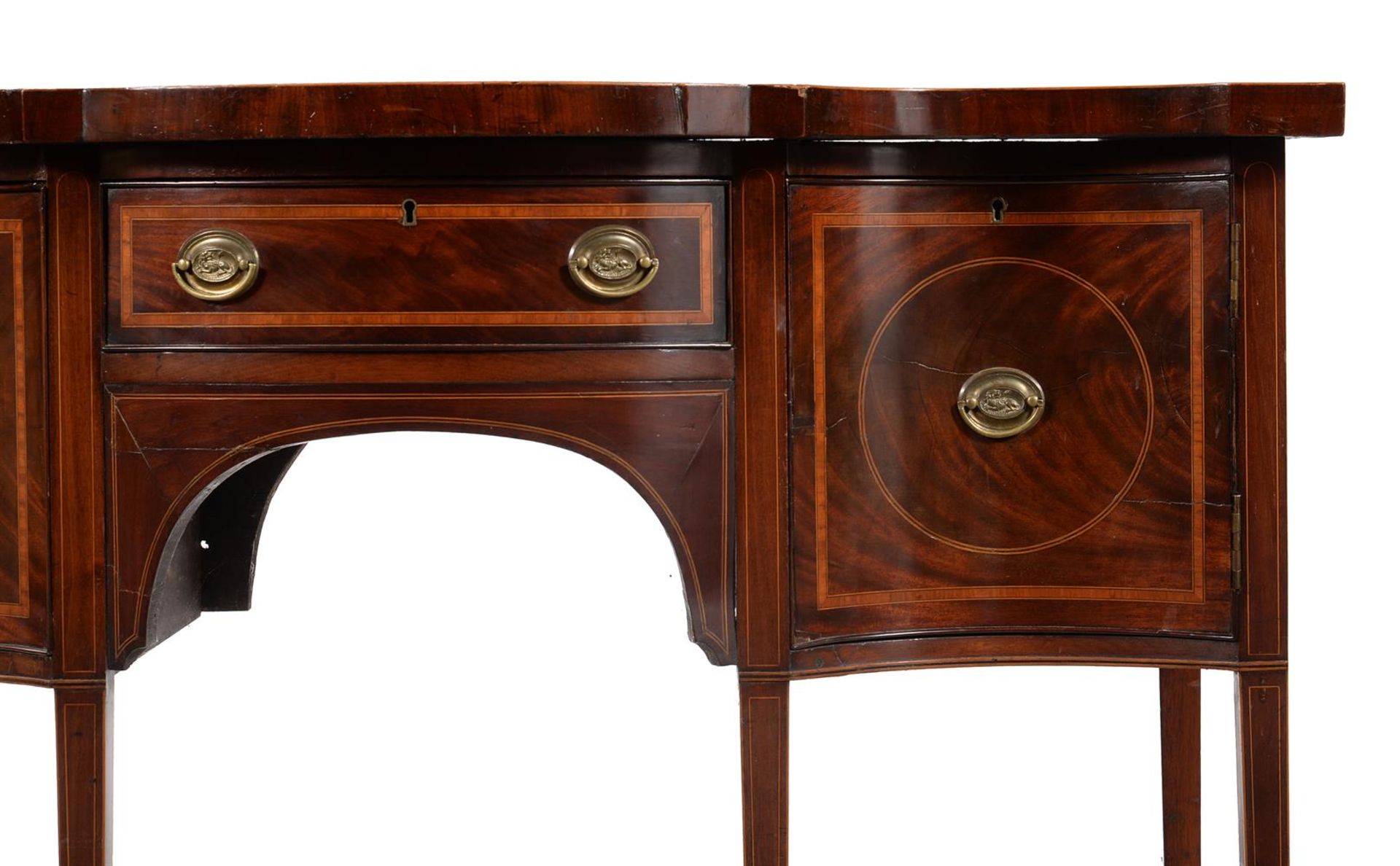 A George III mahogany and satinwood banded sideboard - Bild 2 aus 2