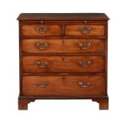 An early George III mahogany chest of drawers