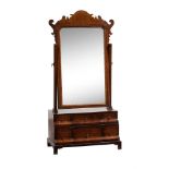 A walnut dressing mirror