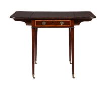 A George III mahogany and crossbanded Pembroke table