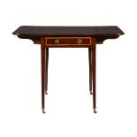 A George III mahogany and crossbanded Pembroke table