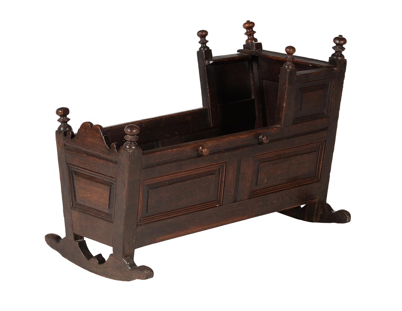 A William III oak child's cradle - Image 2 of 2